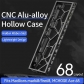 H68 Hollow Alu-alloy Case for Mechanical Keyboard with Ribbon Slot for Madlions mad68 / 68he